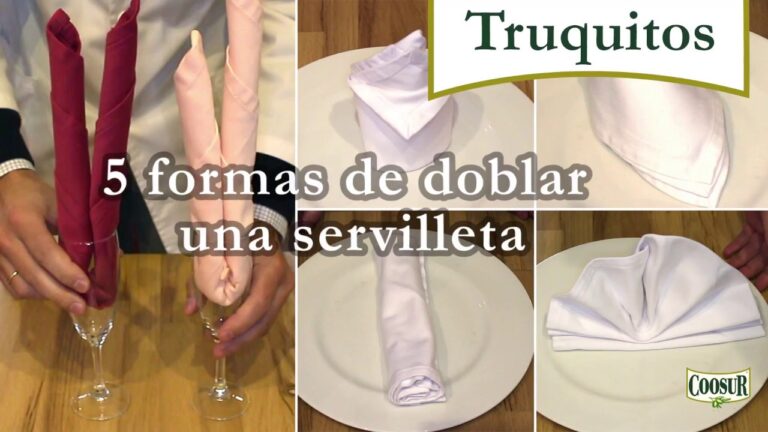 Cómo doblar servilletas de tela de manera elegante