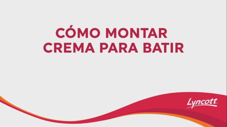 Gu&iacute;a para Montar Crema para Batir de Forma Perfecta